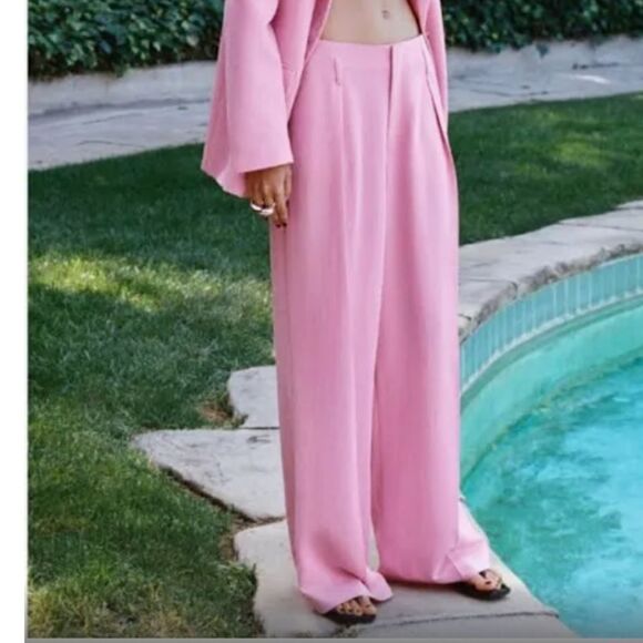 Zara Pink Wide leg Pants(Size Medium) - Picture 1 of 8